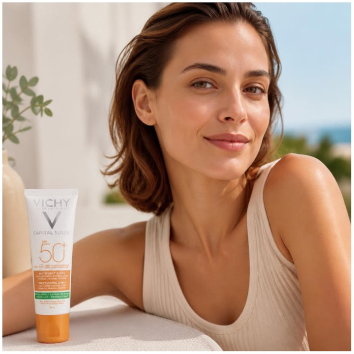 Vichy Capital Soleil Mattifying 3-In-1 SPF50+ Cream, 50ml (1.69fl oz)