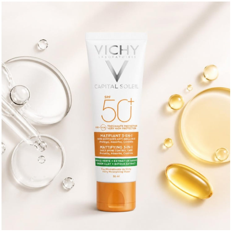 Vichy Capital Soleil Mattifying 3-In-1 SPF50+ Cream, 50ml (1.69fl oz)