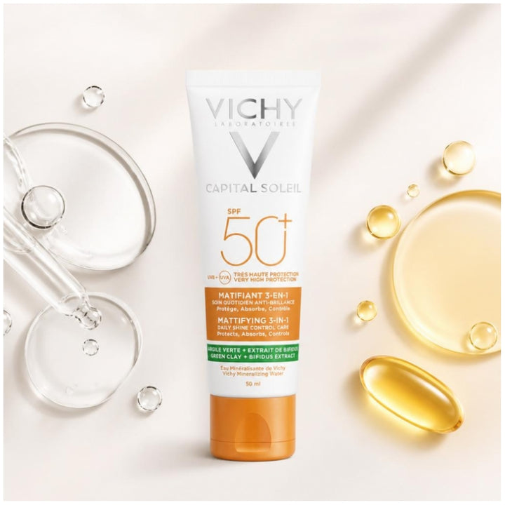 Vichy Capital Soleil Mattifying 3-In-1 SPF50+ Cream, 50ml (1.69fl oz)