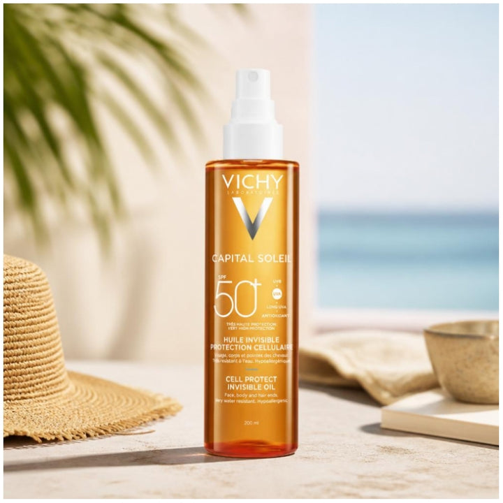 Vichy Capital Soleil Aceite Invisible con Protección Celular SPF50+ 200ml