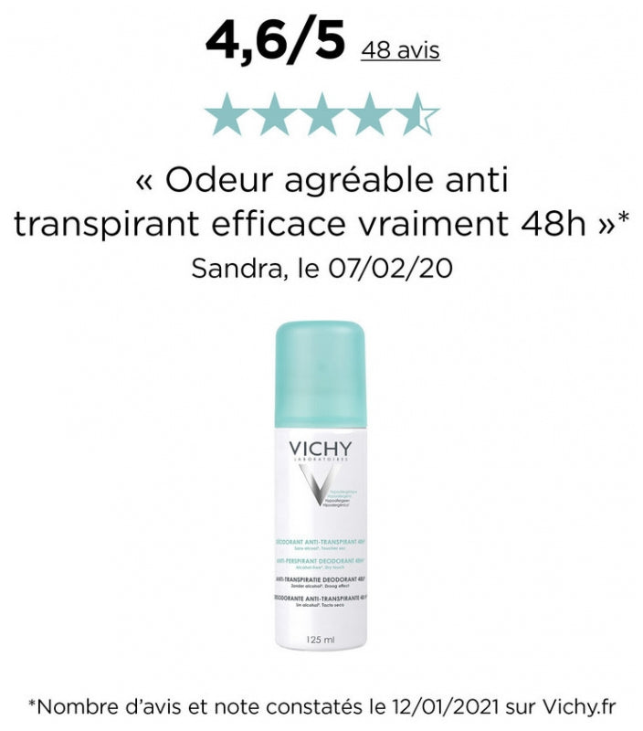 Vichy Deodorants Spray antitranspirante 2x125ml