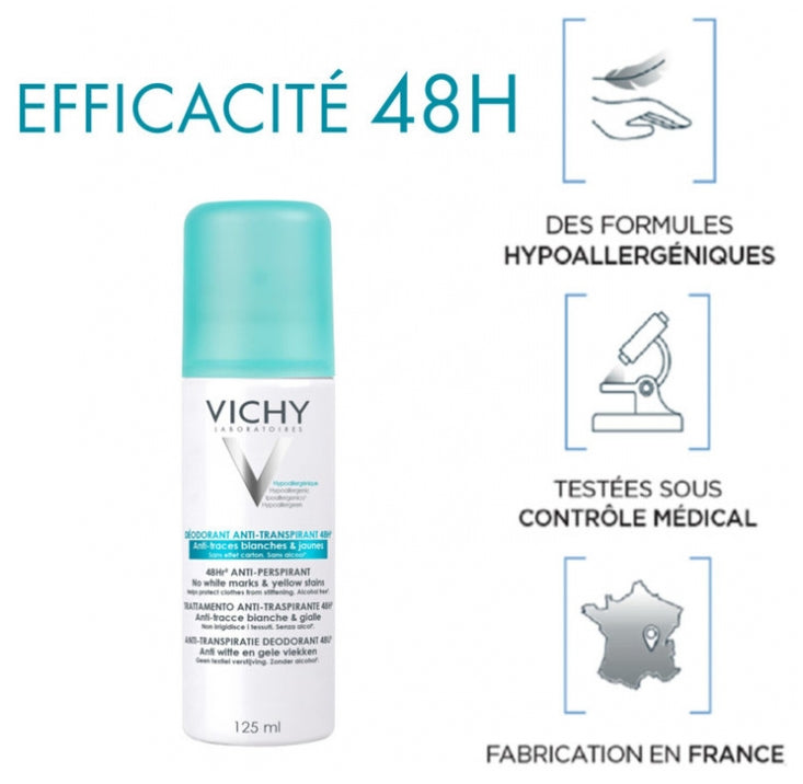 Vichy Deodorants Anti Perspirant Deodorant 48 H Spray 125 ml (4.23fl oz)