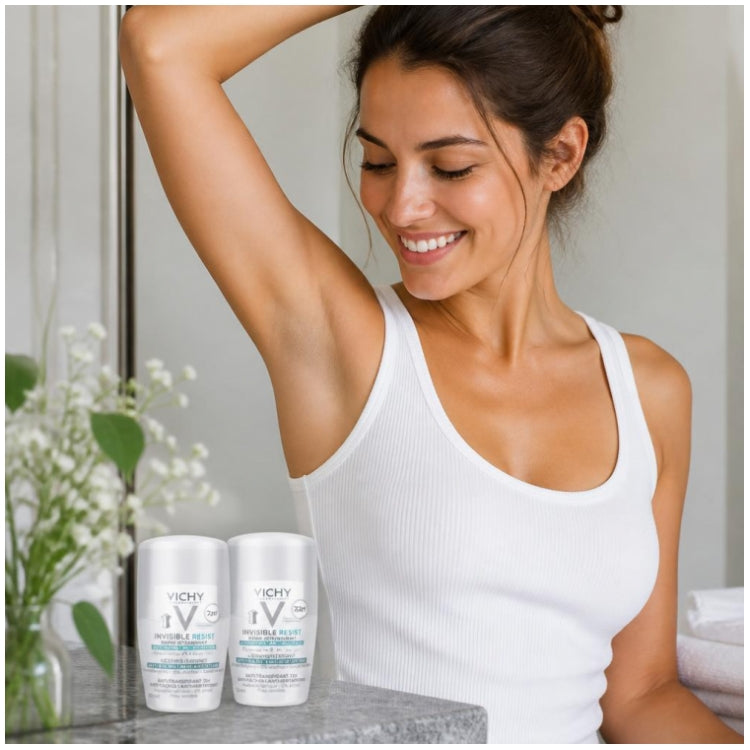 Vichy Deodorants Invisible Resist Détranspirant Anti Irritations 72h 2x50ml (1.69fl oz)