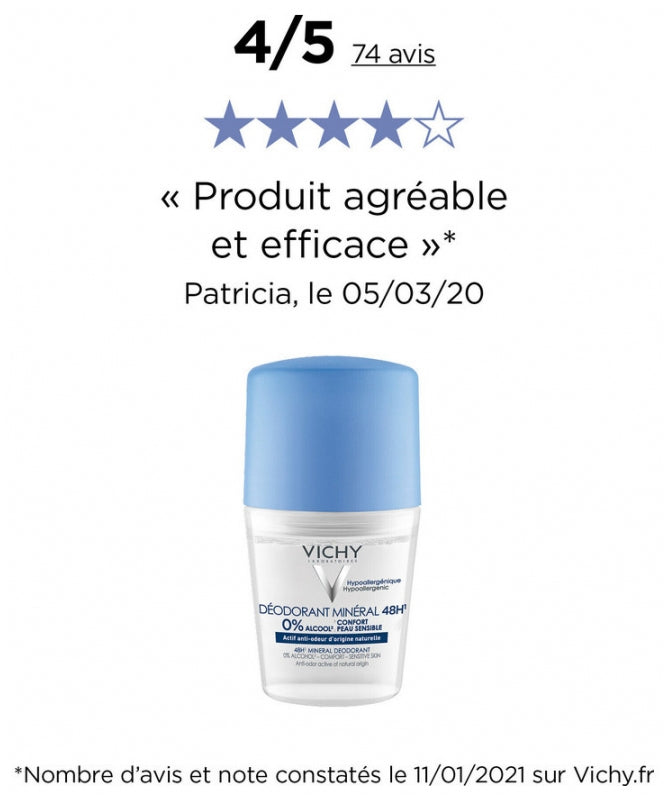 Vichy Mineral Déodorant Roll-on 48h