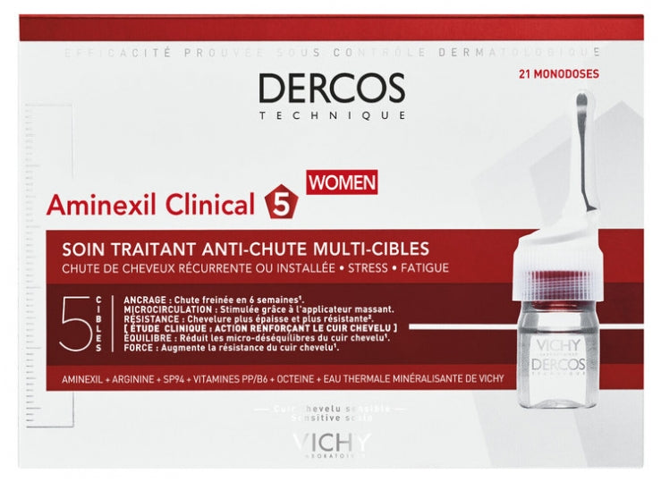 Vichy Dercos Aminexil Clinical 5 Ampoules anti-chute femmes x21