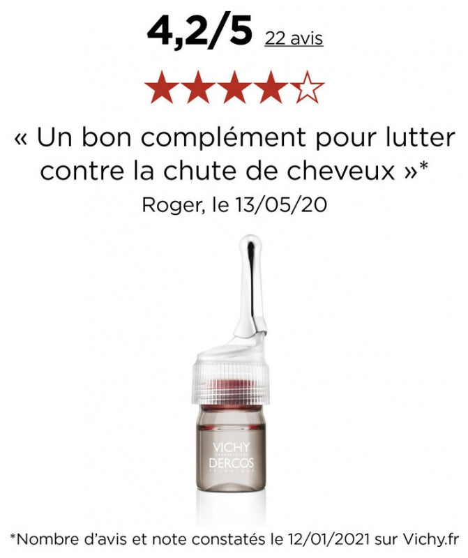 Vichy Dercos Aminexil Clinical 5 Anti-Hair Loss Ampoules Men x21