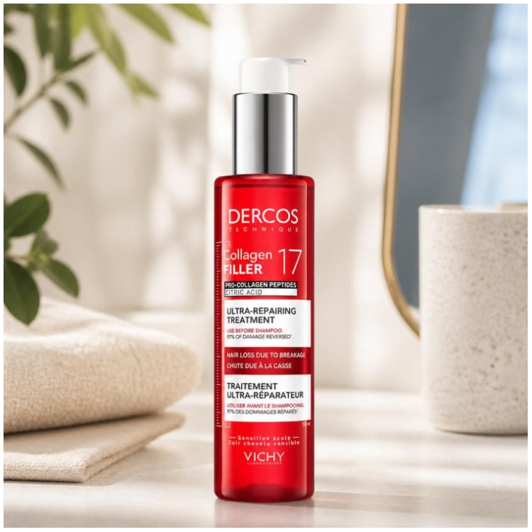 Vichy Dercos Collagen Filler 17 Pré-shampooing réparateur intense fortifiant 150ml