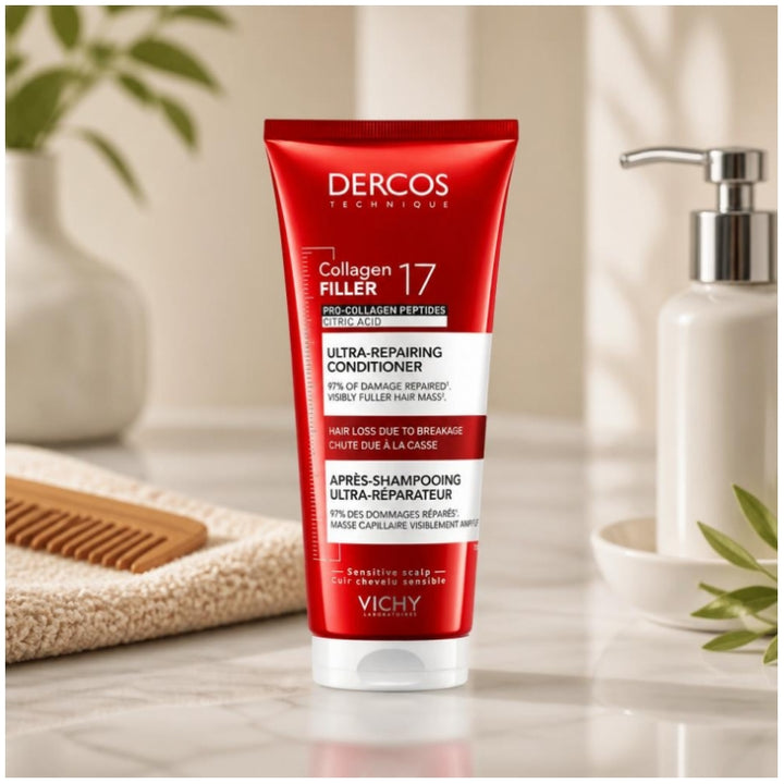 Vichy Dercos Collagen Filler 17 Acondicionador intensivo reparador y fortalecedor 200ml