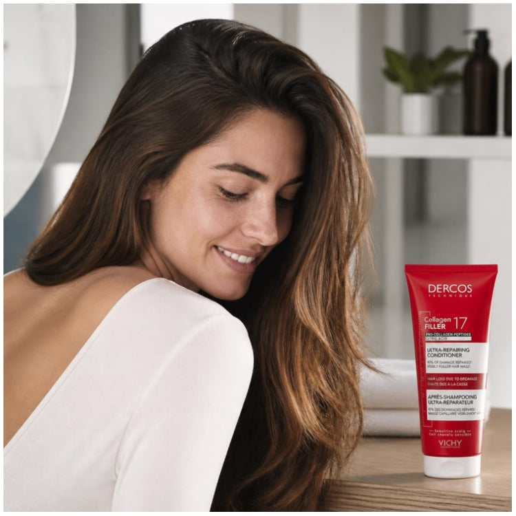 Vichy Dercos Collagen Filler 17 Acondicionador intensivo reparador y fortalecedor 200ml