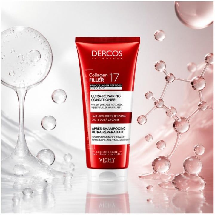 Vichy Dercos Collagen Filler 17 Acondicionador intensivo reparador y fortalecedor 200ml