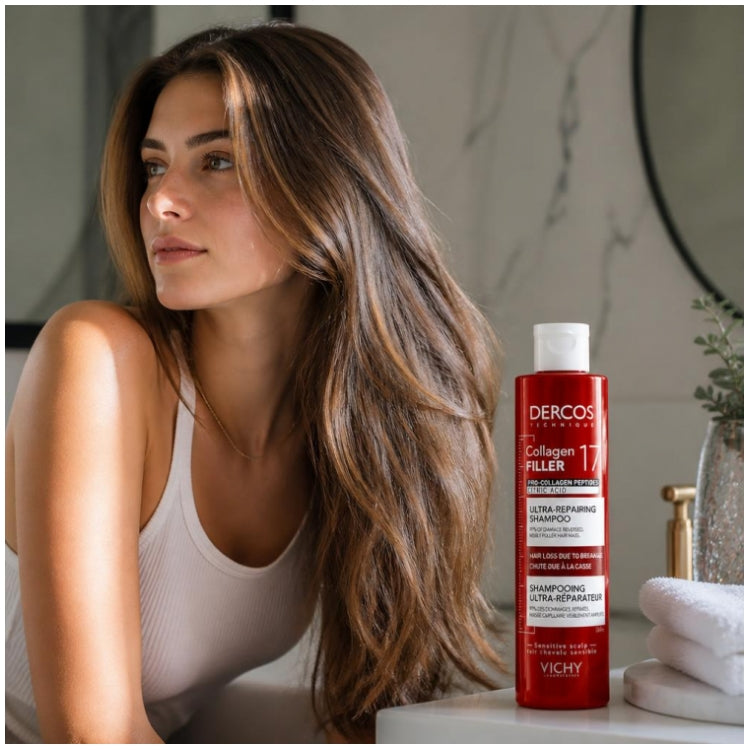 Vichy Dercos Collagen Filler 17 Fortifying Repair Shampoo Intensive 200ml (6.76 fl oz)