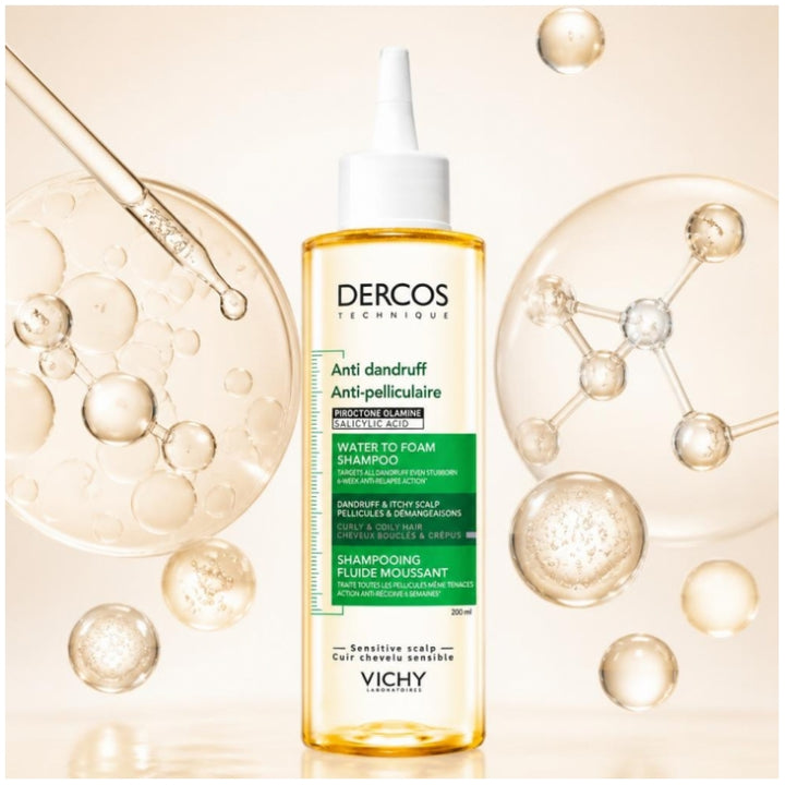 Vichy Dercos Anti Dandruff Water To Foam Shampoo 200ml (6.76fl oz)