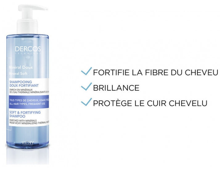 Vichy Dercos Mineral Soft Fortifying Shampoo 400ml (13.53fl oz)