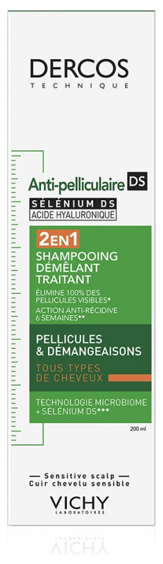 Vichy Dercos Anti-Dandruff DS Shampooing antipelliculaire pour cuir chevelu qui démange