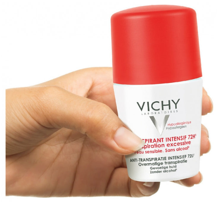 Vichy Intense Anti-Perspirant Roll-On Deodorant for Sensitive Skin