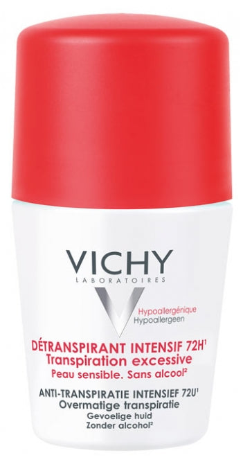 Vichy Intense Anti-Perspirant Roll-On Deodorant for Sensitive Skin