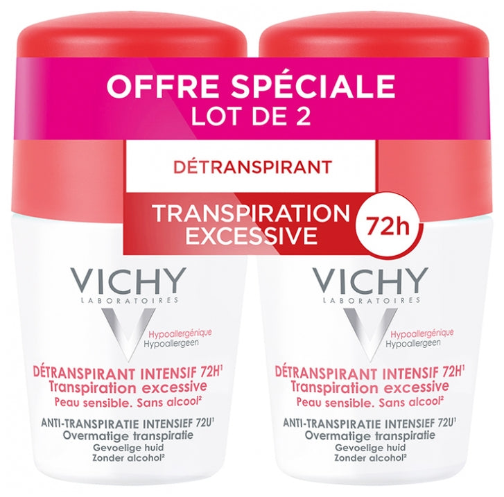 Vichy Intense Anti-Perspirant Roll-On Deodorant for Sensitive Skin