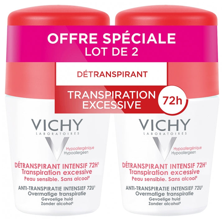 Vichy Intense Anti-Perspirant Roll-On Deodorant for Sensitive Skin