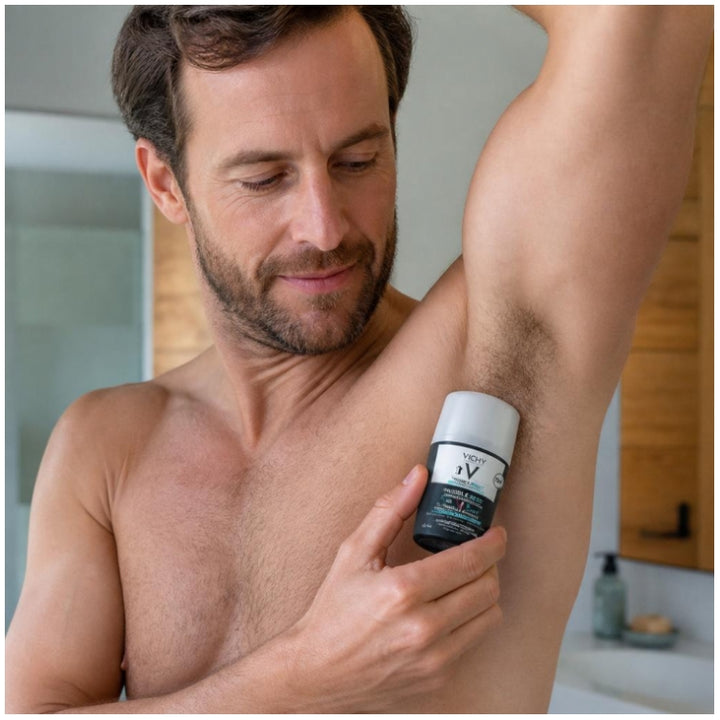 Vichy Man Anti-perspirant Roll On Deodorant 72h Sensitive Skin 50ml x2 (1.69fl oz x2)