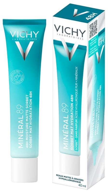 Vichy Mineral 89 Sorbet cream 48-hour hydration matte finish 40 ml (1.35fl oz)