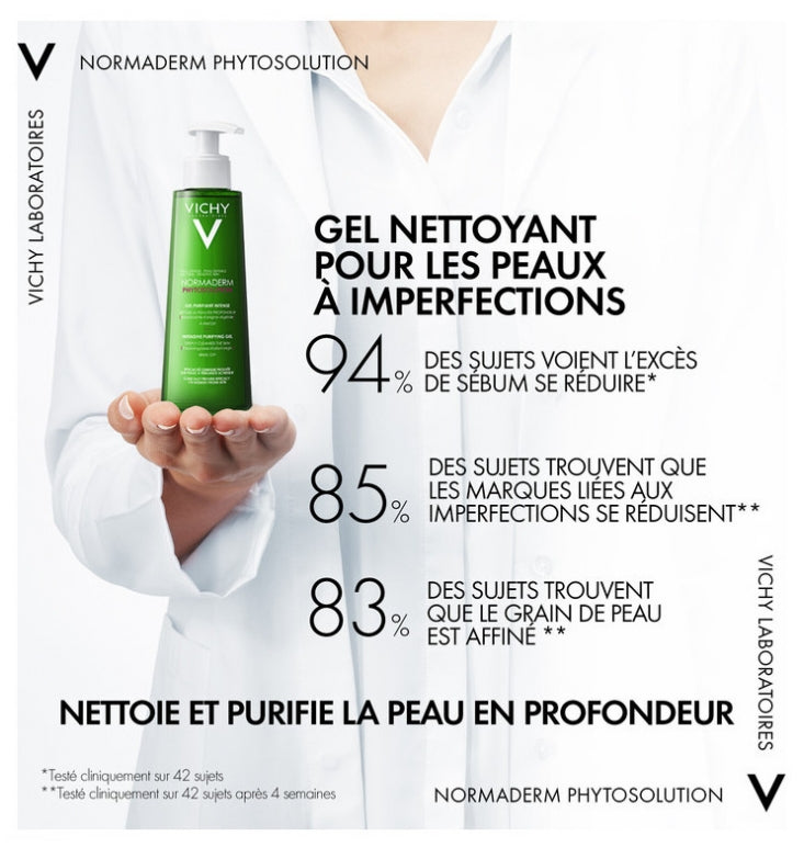 Vichy Normaderm Phytosolution جل منقٍ مكثف للبشرة المعرضة لحب الشباب 200ml