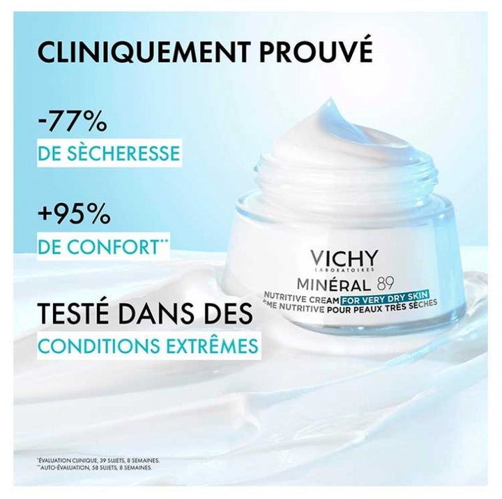 Vichy Mineral 89 Nutrilogie Nourishing Cream Very Dry Skin 50ml (1.69fl oz)