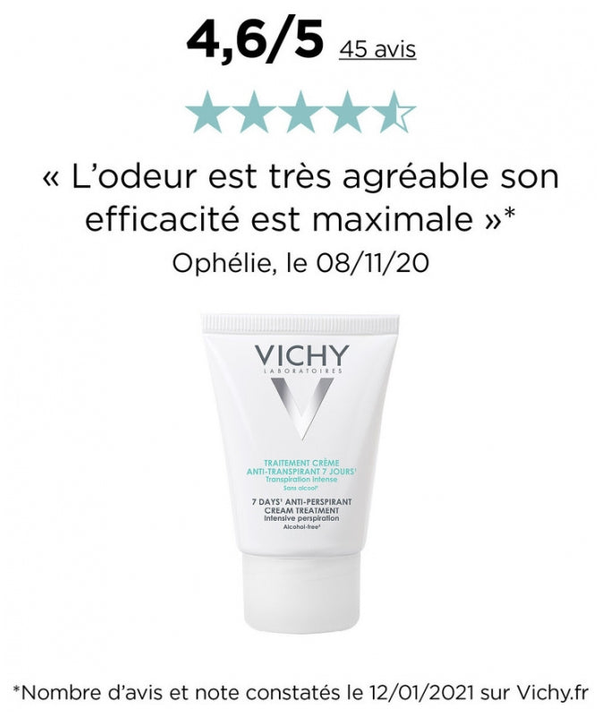 Vichy Deodorants Anti Perspirant 7 Days Treatment Cream  30ml (1.01fl oz)