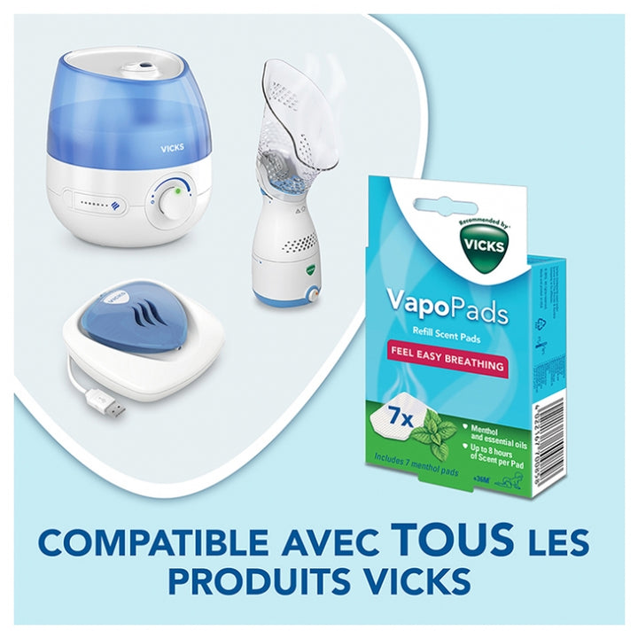 Vicks Vapopads Vh7 Refills/inhaler Menthol Adults And Children X7