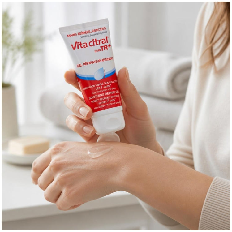 Vita Citral Asepta Care Tr+ Gel Réparateur Apaisant pour Mains Gercées et Abîmées 75ml
