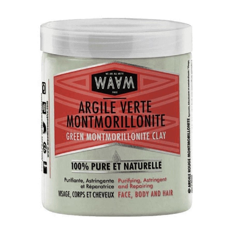 Waam Montmorillonite green Clay Face, body, hair 250g (8.81 oz) - FrenchBeautyHub