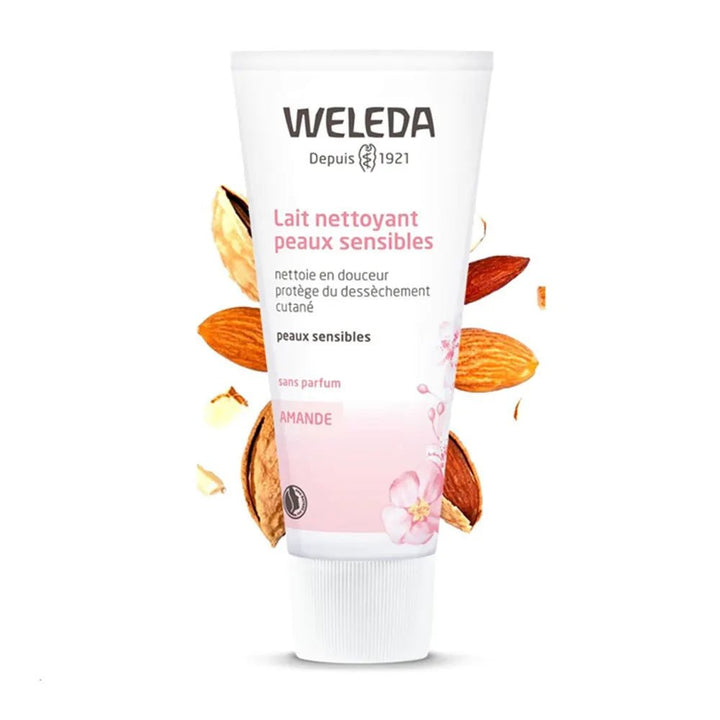 Weleda Almond Comfort Cleansing Lotion Sensitive Skins 75ml (2.53fl oz) - FrenchBeautyHub