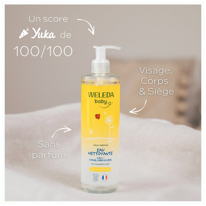 Weleda Babies & Children Cleansing Water 3 in 1 Face, Body & Seat 400ml (13.53fl oz)