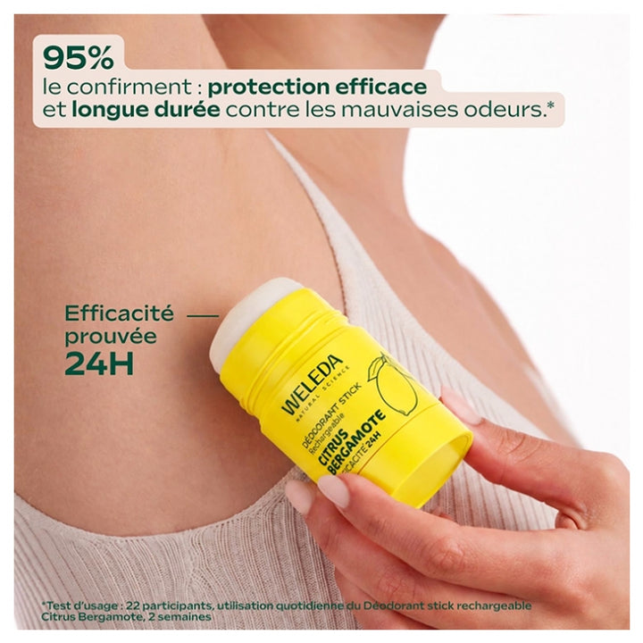 Weleda مزيل عرق ستيك قابل لإعادة التعبئة برائحة الحمضيات والبرغموت 50 g