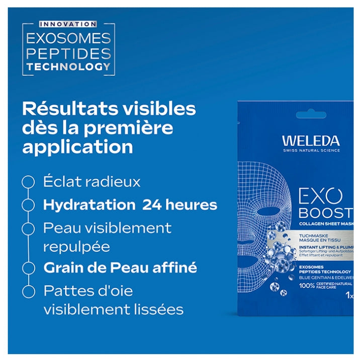 Weleda Exo Boost Collagen Mascarilla de tejido con genciana y edelweiss 20ml