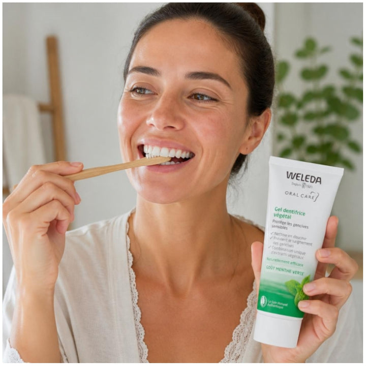 Weleda Plant معجون أسنان جل بنكهة النعناع الأخضر 75ml x2
