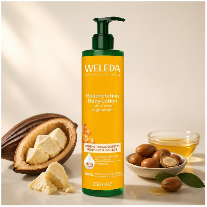 Weleda Sea Buckthorn Lait corporel nourrissant hydratation intense peau sèche 250ml
