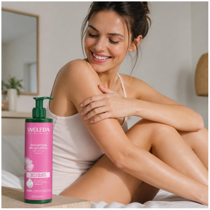 Weleda Smoothing loción corporal de rosa mosqueta 250 ml