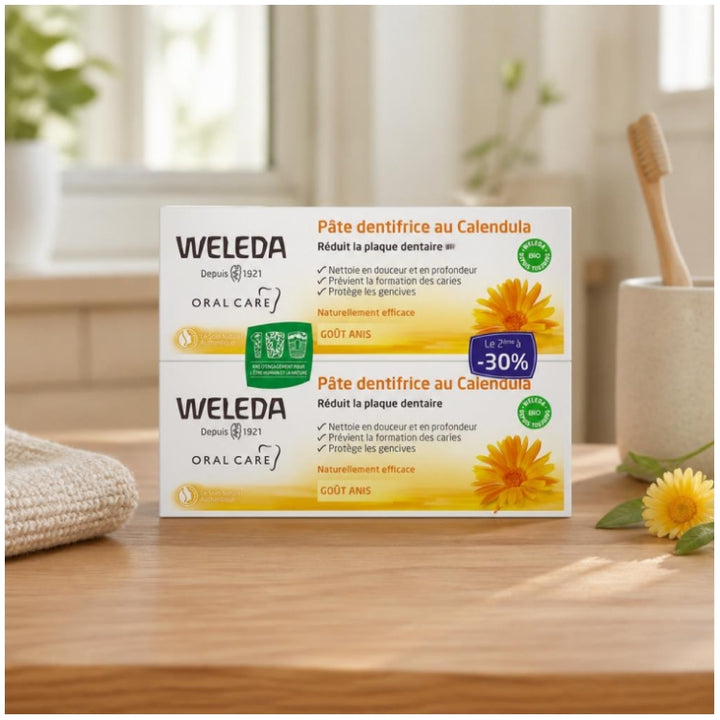 Weleda Calendula Toothpaste 75ml x2 (2.53fl oz x2)