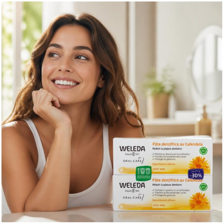 Weleda Calendula Toothpaste 75ml x2 (2.53fl oz x2)