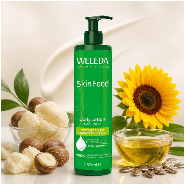Weleda Skin Food Lait corps hydratation & éclat pour peaux sèches à très sèches 250ml