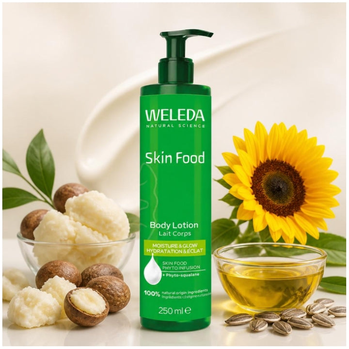 Weleda Skin Food Lait corps hydratation & éclat pour peaux sèches à très sèches 250ml