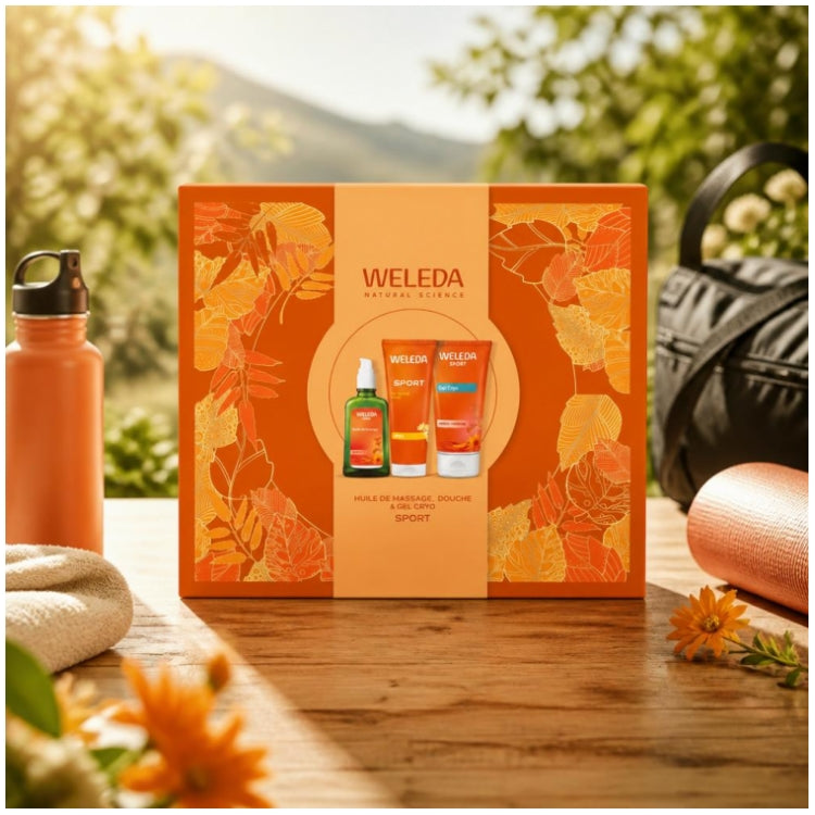 Weleda Sport Giftbox Shower Massage Oil &amp; Cryo Gel