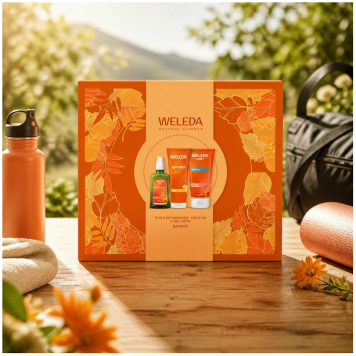 Weleda Sport Giftbox Shower Massage Oil &amp; Cryo Gel