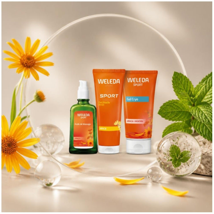 Weleda Sport Giftbox Shower Massage Oil &amp; Cryo Gel