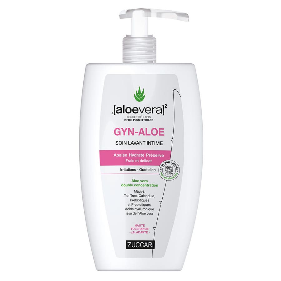 Zuccari [aloevera]2 GYN ALOE Intima Washing Care Aloe vera concentrated Plants Hyaluronic Acid daloe 400ml (13.53fl oz) - FrenchBeautyHub