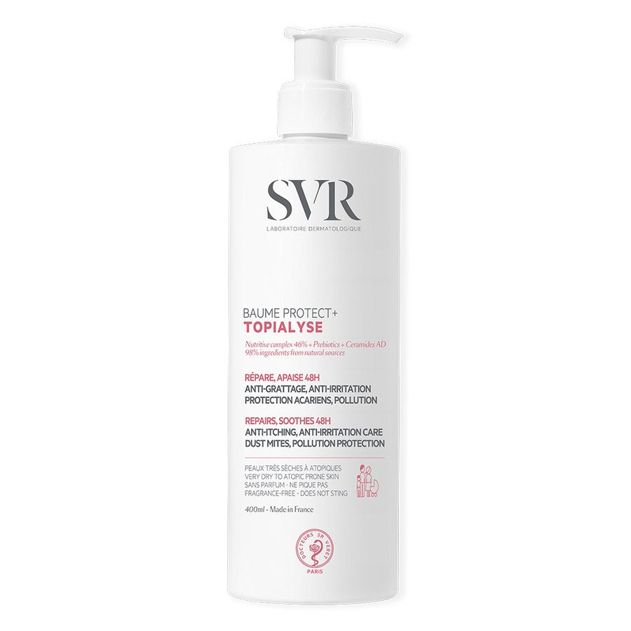 Soothes, repairs and protects 400ml Topialyse BAUME PROTECT+ All skin with an atopic tendency Svr