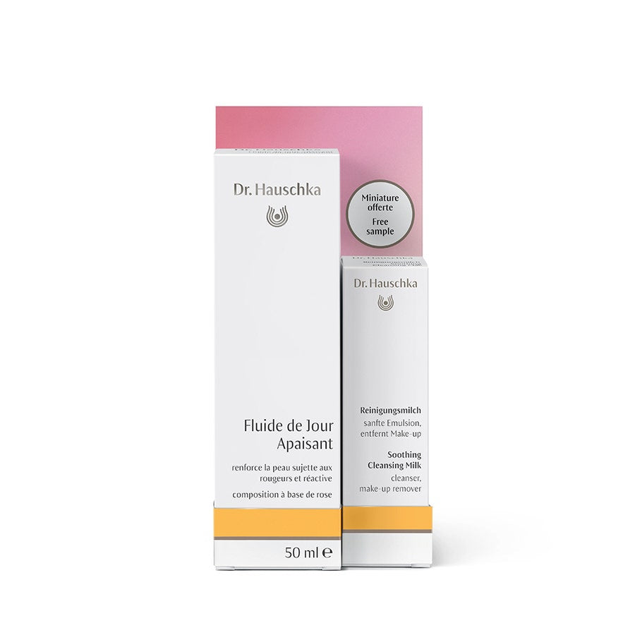 Soothing Day Fluid + miniature Cleansing Milk & Make-Up Removers Dr. Hauschka