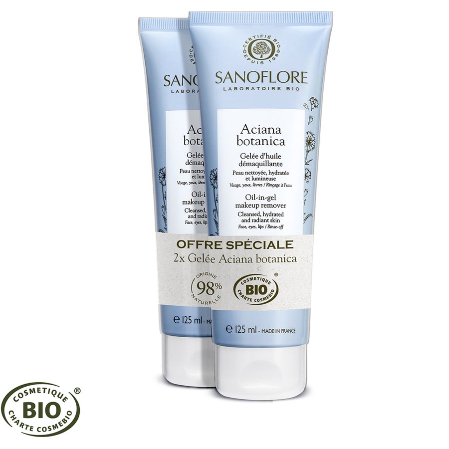Certified Organic Cleansing Oil Gel 2x125ml Aciana Botanica Sanoflore
