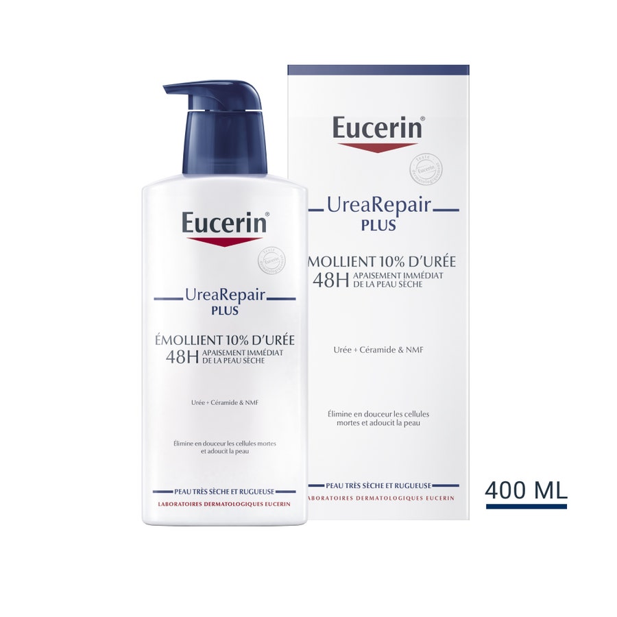 Complete Repair Repairing Emollient Care Dry Skin 10% Urea 400ml UreaRepair Plus Peaux Seches Eucerin
