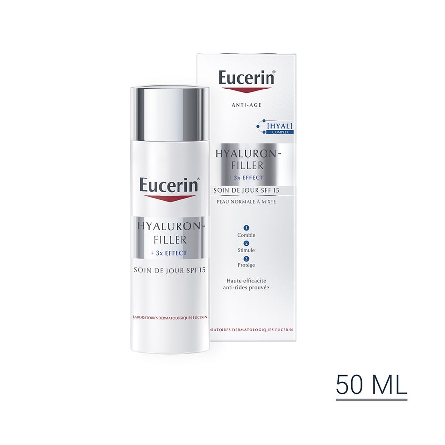 Normal to Combination Skin SPF15 Day Cream 50ml Hyaluron-Filler + 3x Effect +3x Effect Eucerin